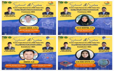 Empat Orang Guru MAN 1 Rokan Hulu Kembali Raih Prestasi Tingkat Nasional