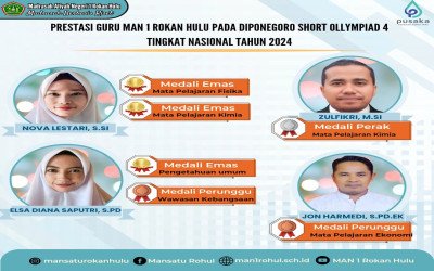 Alhamdulillah, Guru MAN 1 Rokan Hulu Kembali Raih Prestasi